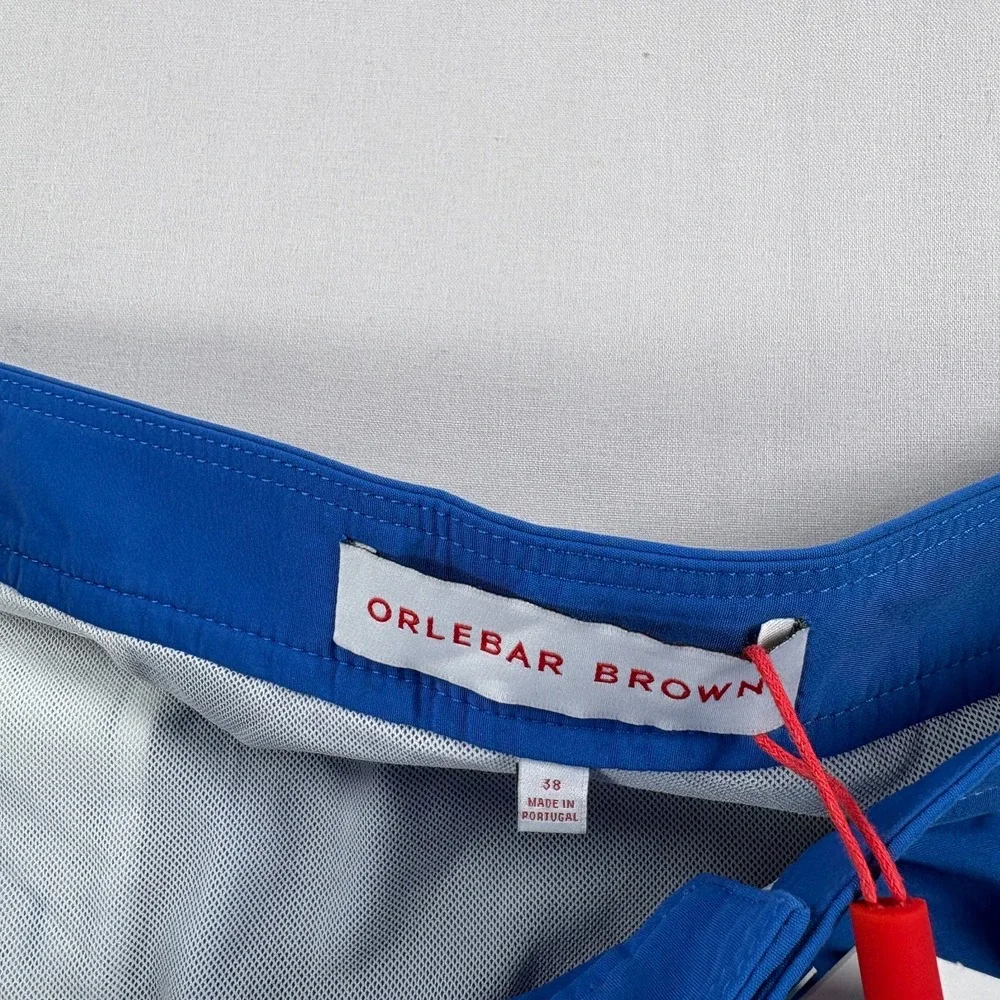 Orlebar Brown Swim Trunks Mens Size 38 Blue Dane II Lined Bathing Suit NEW